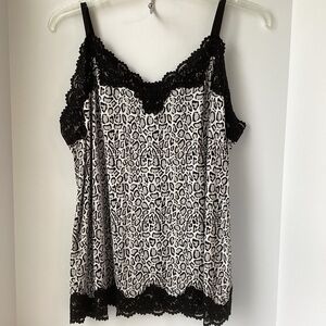 LANE BRYANT: black and gray animal print Cami